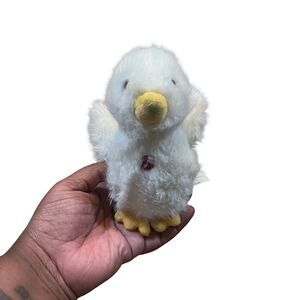 Goffa White Chirping Duck Plush Small Stuffed Animal Yellow  Toy 9” Working